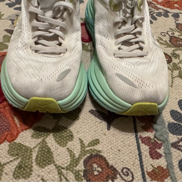 Hoka Women's White and Mint Athletic Shoes - Picture 6 of 11